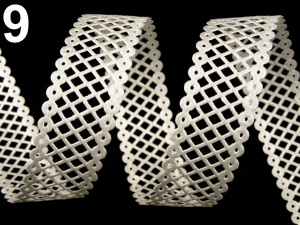 Saténová stuha s výsekem šíře 22 mm