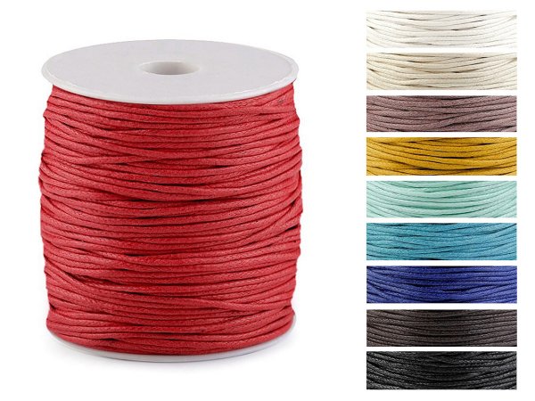 Šňůra bavlněná Ø1,8 mm voskovaná