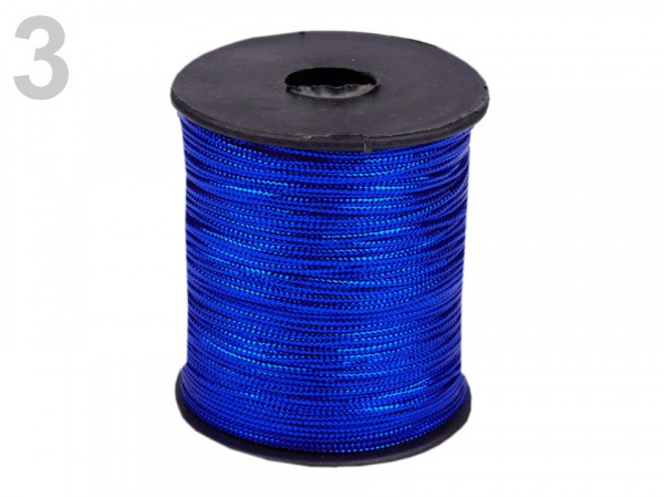 Dutinka s lurexem šíře 1 mm plochá