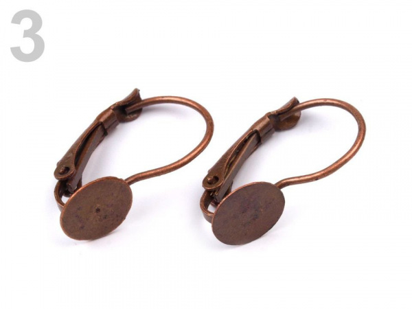 Náušnicové zapínání 20 mm uzavřené s ploškou