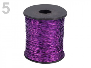 Dutinka s lurexem šíře 1 mm plochá