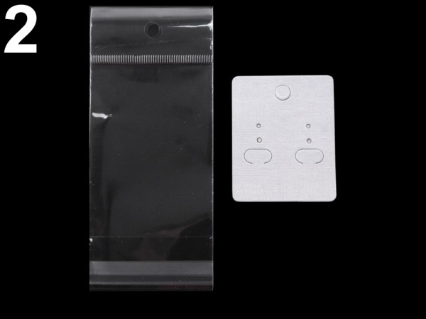 Karta na náušnice s visačkou a sáčkem 40x50 mm