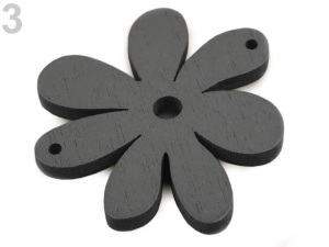 Dřevěný květ 35x40 mm