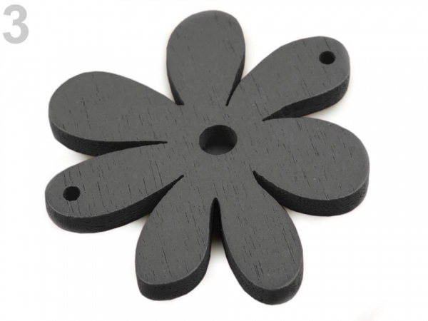 Dřevěný květ 35x40 mm