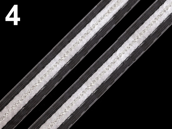 Stuha s lurexem šíře 15 mm