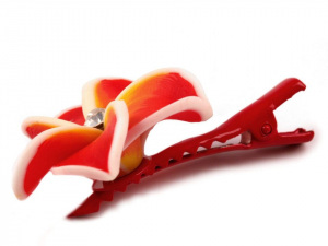 Vlasová sponka s fimo květem