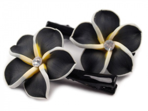 Vlasová sponka s fimo květem