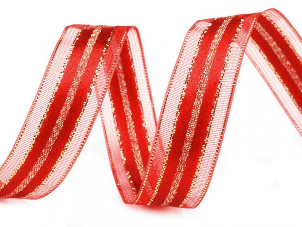 Stuha s lurexem šíře 15 mm
