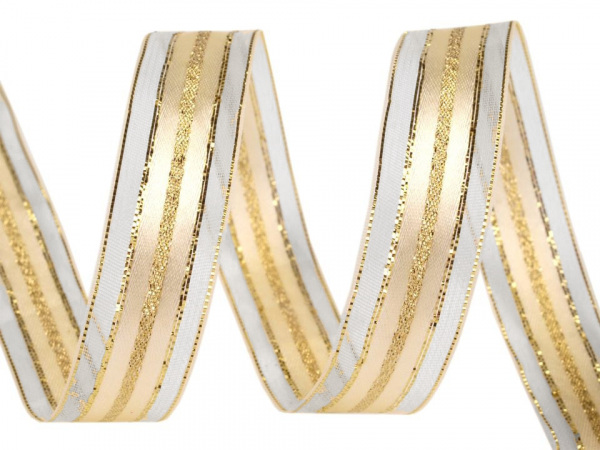Stuha s lurexem šíře 15 mm