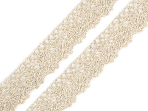 Bavlněná krajka paličkovaná šíře 25 mm