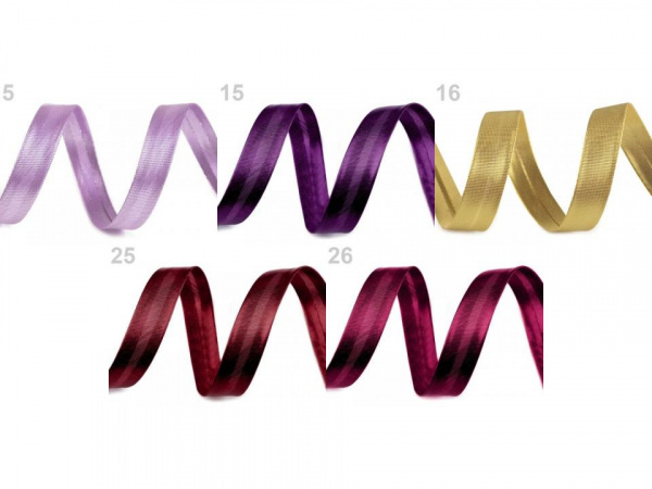 Šikmý proužek lurexový šíře 15 mm zažehlený nerozměřený