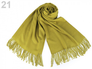 Šátek / šála typu pashmina s třásněmi 65x180 cm