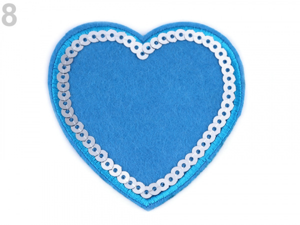 Nažehlovačka srdce s flitry