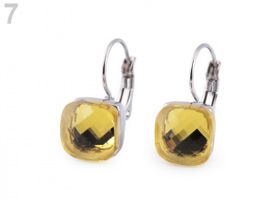 Náušnice z nerezové oceli s broušeným kamenem