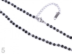 Náhrdelník z nerezové oceli s broušenými korálky