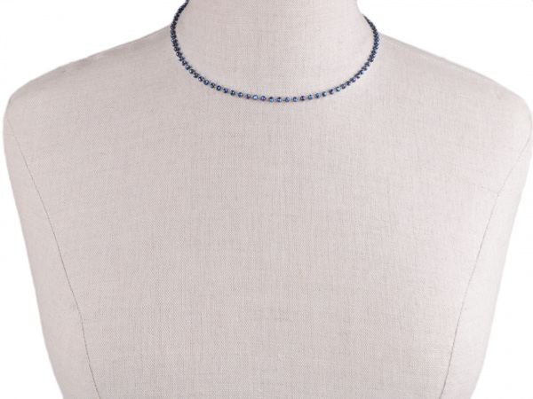 Náhrdelník z nerezové oceli s broušenými korálky