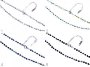 Náhrdelník z nerezové oceli s broušenými korálky