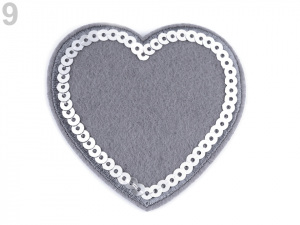 Nažehlovačka srdce s flitry