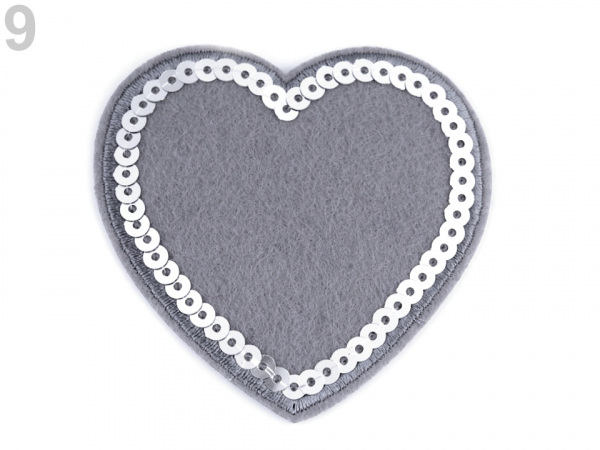 Nažehlovačka srdce s flitry