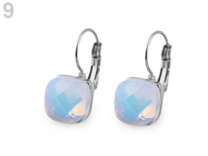 Náušnice z nerezové oceli s broušeným kamenem