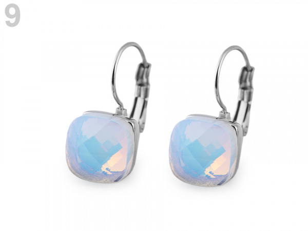 Náušnice z nerezové oceli s broušeným kamenem