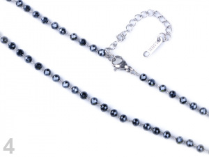 Náhrdelník z nerezové oceli s broušenými korálky