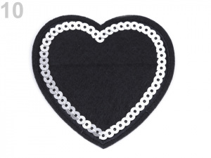 Nažehlovačka srdce s flitry