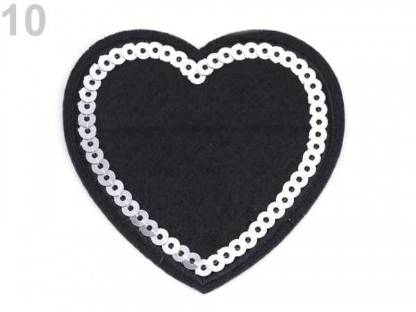 Nažehlovačka srdce s flitry