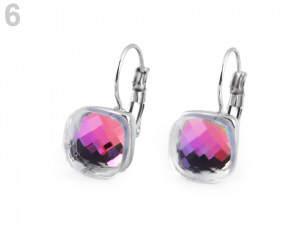 Náušnice z nerezové oceli s broušeným kamenem