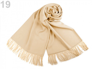 Šátek / šála typu pashmina s třásněmi 65x180 cm