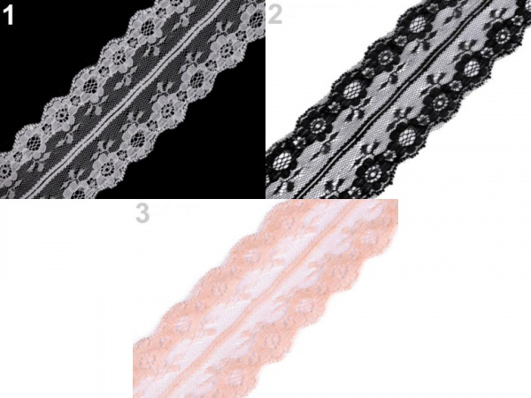 Silonová krajka / vsadka šíře 65 mm