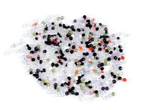 Skleněné korálky ramš broušené ohňovky 2. jakost