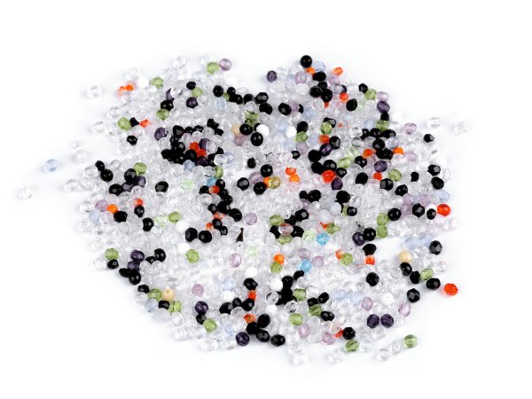 Skleněné korálky ramš broušené ohňovky 2. jakost