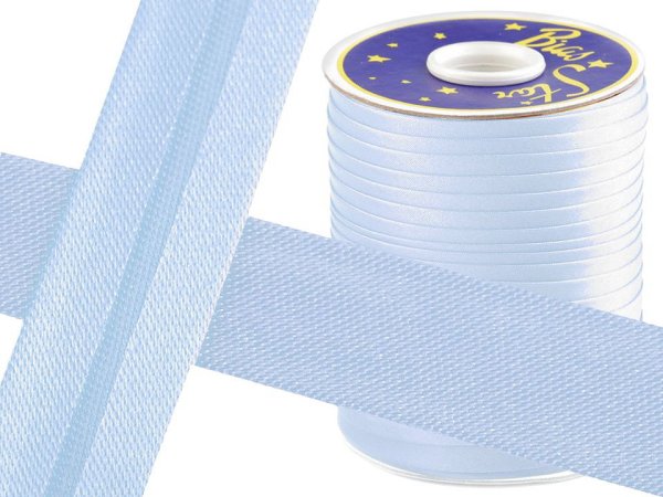 Šikmý proužek saténový šíře 15 mm zažehlený