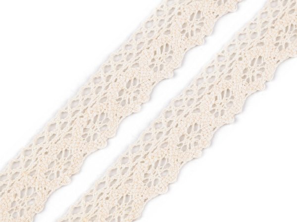 Bavlněná krajka paličkovaná šíře 25 mm