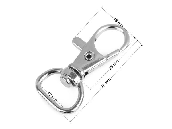 Kovová karabina s obrtlíkem průvlek 12 mm