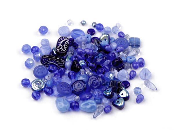 Skleněné korálky ramš mačkanice