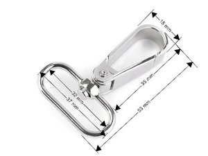 Kovová karabina s obrtlíkem průvlek 32 mm