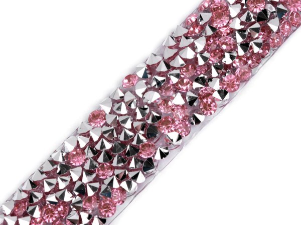 Prýmek s kamínky šíře 15 mm nažehlovací