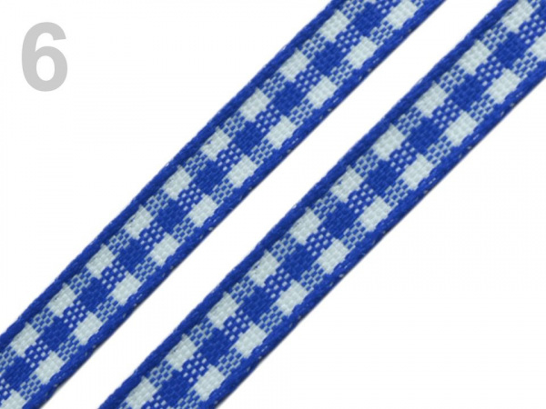 Károvaná stuha šíře 6 mm