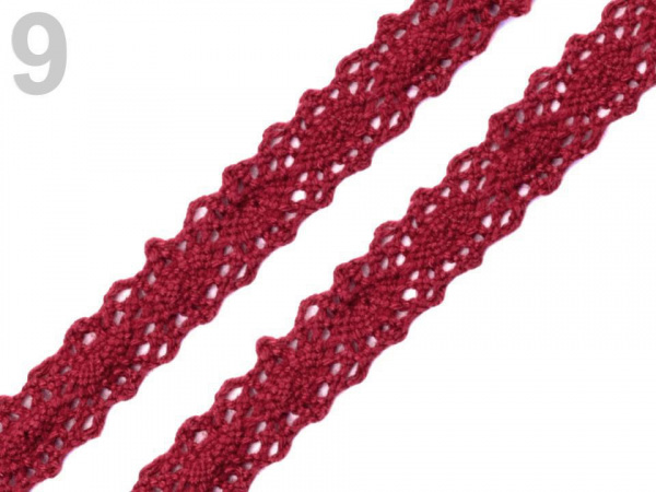 Krajka / vsadka paličkovaná šíře 12 mm