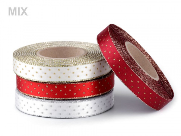 Stuha s lurexem šíře 15 mm