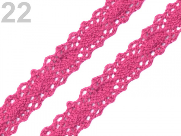 Krajka / vsadka paličkovaná šíře 12 mm