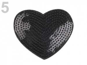 Nažehlovačka srdce s flitry