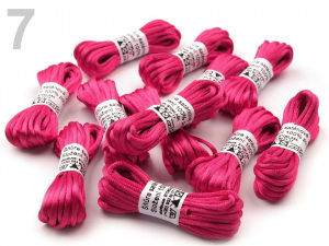 Saténová šňůra Ø2 mm svazek 3 m