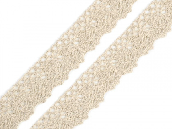Bavlněná krajka paličkovaná šíře 25 mm