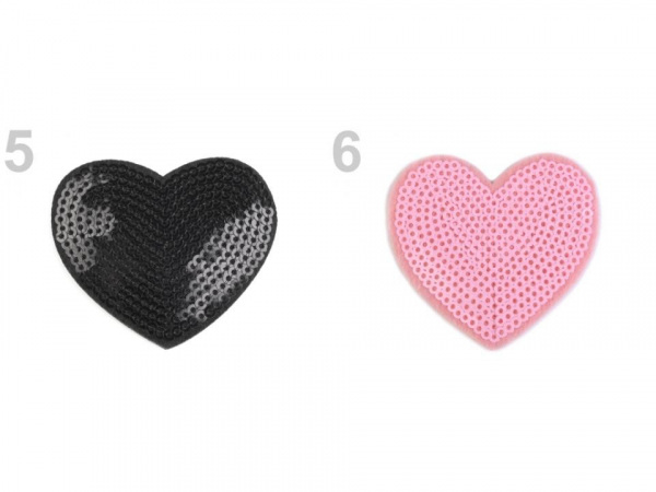 Nažehlovačka srdce s flitry