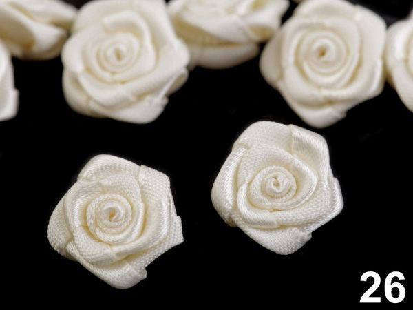 Saténová růže Ø15 mm