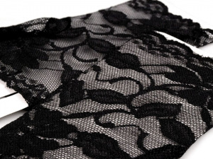 Společenské rukavice krajkové bez prstů