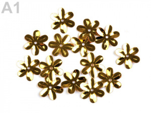 Flitry Ø15 mm květy lesklé